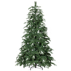 Árvore de Natal Artificial 180 cm Ramos Realistas com Efeito Neve Árvore de Natal com Suporte em Aço Base Dobrável Montagem Rápida Decoração de Natal para Casa Festa Verde — foto 1