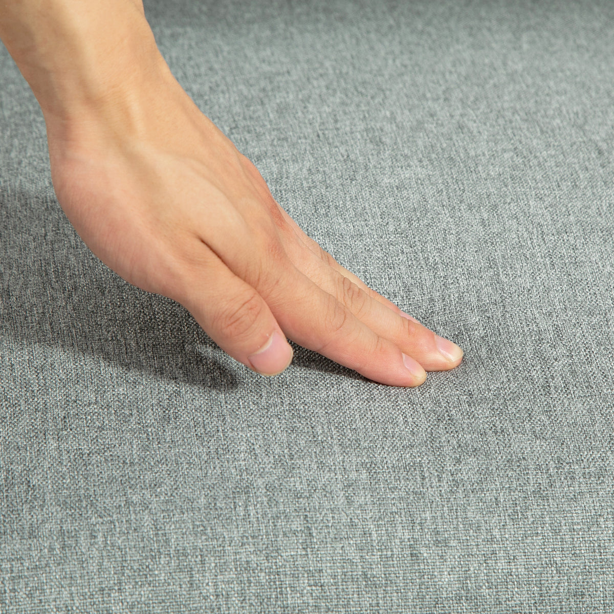 Poltrona Baloiço Moderna Poltrona de Amamentação com Almofada Lombar Encosto Amplo e Base de Madeira Carga 120 kg Poltrona Baloiço para Sala de Estar Dormitório 65x87x84 cm Cinza Claro — foto 6