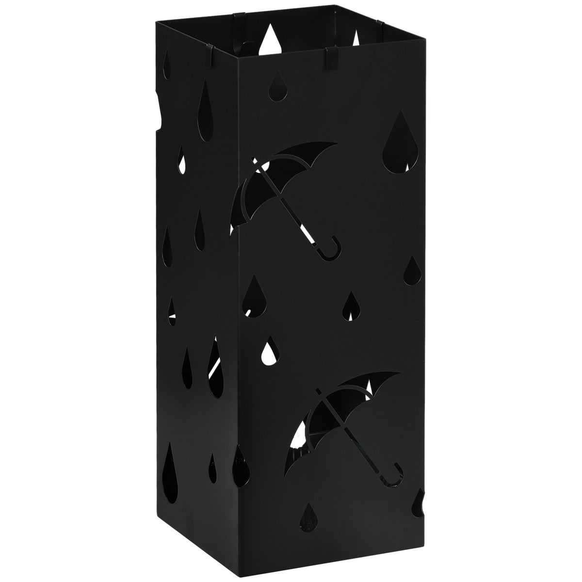 HOMOM Suporte para Guarda-Chuvas Branco com 4 Gavetas e Bandeja de Gotejamento Amovível Porta Guarda-Chuvas para Corredor Entrada 15,5x15,5x41 cm — foto 1
