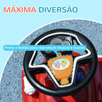 Carro Andador para Crianças de 18-36 Meses Desenho de Camião de Bombeiros Carro Andador com 3 Luzes Música Compartimento de Armazenamento e Volante 49x24x42 cm Vermelho — foto 5