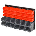 Organizador de Ferragens para Parede Armário Organizador de Ferragens com 30 Caixas de 2 Tamanhos Diferentes 37,5x18x63 cm Vermelho e Cinza — foto 1