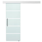 Porta de Correr de Vidro 77,5x205 cm Porta de Correr de Vidro com Trilho Translúcida - Modelo 2 — foto 1