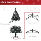 Árvore de Natal 120 cm Árvore de Natal Automática com 222 Ramos 28 Decorações Suporte em Aço Base Dobrável e Removível para Sala Verde — foto 6