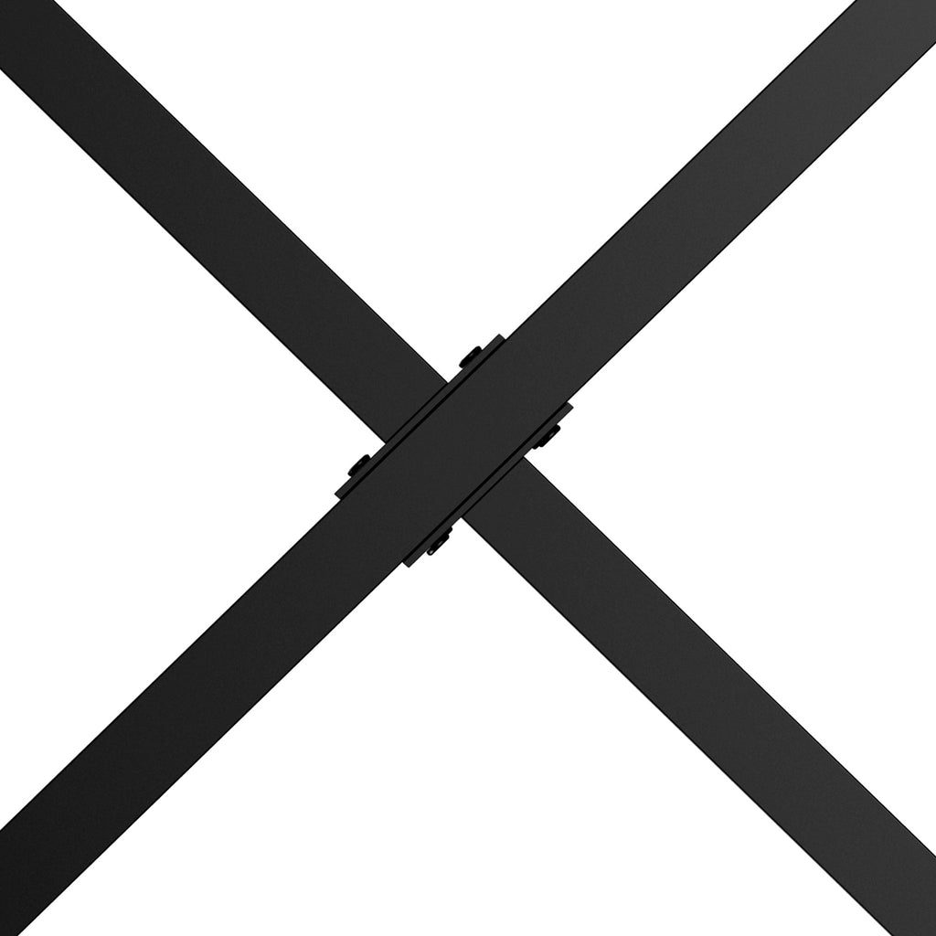 Conjunto de 2 Pés para Mesa Estilo Industrial 80x72cm em Forma de X Pés para Móveis de Aço com Protetores e Parafusos de Montagem Incluídos Preto — foto 8