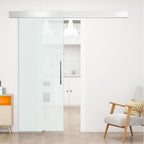 Porta de Correr de Vidro 90x205 cm Porta de Correr de Vidro com Trilho Translúcida - Modelo 1 — foto 2