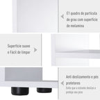 Prateleiras verticais modernas Design de estante com 8 prateleiras Painel de partículas E1 70x24x178cm Branco — foto 5