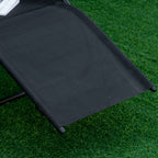 Espreguiçadeira de Jardim Ergonómica com Apoio para a Cabeça e Apoio para os Braços Espreguiçadeira Estofada em tecido Textilene Respirável para Terraço Pátio 59,5x160x83cm Preto — foto 8