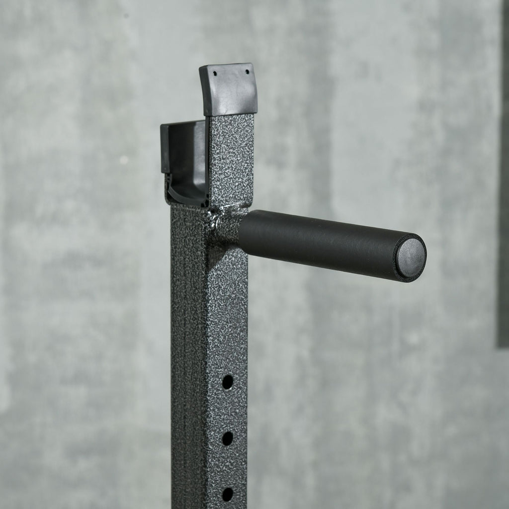 Suporte para Barras de Pesos Multifuncional com Largura e Altura Ajustáveis Suporte de Musculação com Estrutura de Aço Carga 200 kg para Treino em Casa Ginásio 60-87x65x121-158 cm Preto — foto 7