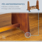 Comedouro Elevado para Cães com 2 Tigelas de 1250ml e Altura Ajustável em 4 Níveis Comedouro para Animais de Estimação com Tigelas de Aço Inoxidável e Base Antiderrapante 49x25x41cm Marrom — foto 7