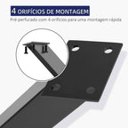 Conjunto de 2 Pés para Mesa Estilo Industrial 80x72cm em Forma de X Pés para Móveis de Aço com Protetores e Parafusos de Montagem Incluídos Preto — foto 4