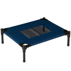Cama para Animais de Estimação Cama Elevada para Cães Gatos Portátil Tecido Transpirável para Exterior Interior 64x46x18cm Azul — foto 1