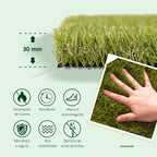 Relva Artificial 30 mm Rolo de Relva Artificial de 1x4 m Realista com Orifícios de Drenagem para Varanda Jardim Pátio Verde — foto 4