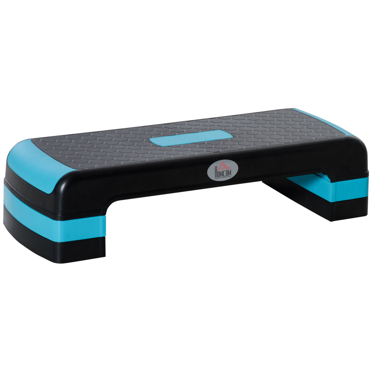 Plataforma Step Fitness Step de Aeróbico com Altura Ajustável de 10/15/20 cm Plataforma de Exercício em Casa Ginásio Oficina Carga 150kg 78x28x20 cm Azul e Preto — foto 1