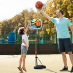 Tabela de Basquetebol para Crianças Tabela de Basquetebol com Suporte Altura Ajustável e Base Preenchida para Interior e Exterior 32x65x126-158 cm Multicor — foto 2