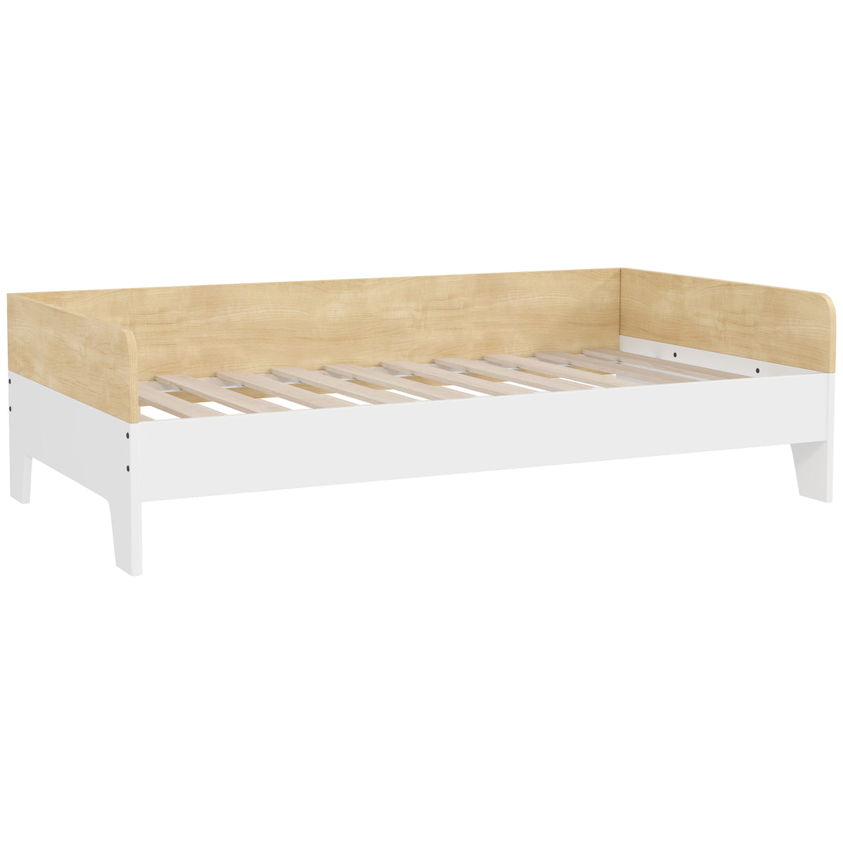 Cama para Crianças acima de 3 Anos 143,5x74x40 cm Cama de Madeira para Crianças Carga 80 kg para Dormitório Branco e Madeira — foto 1