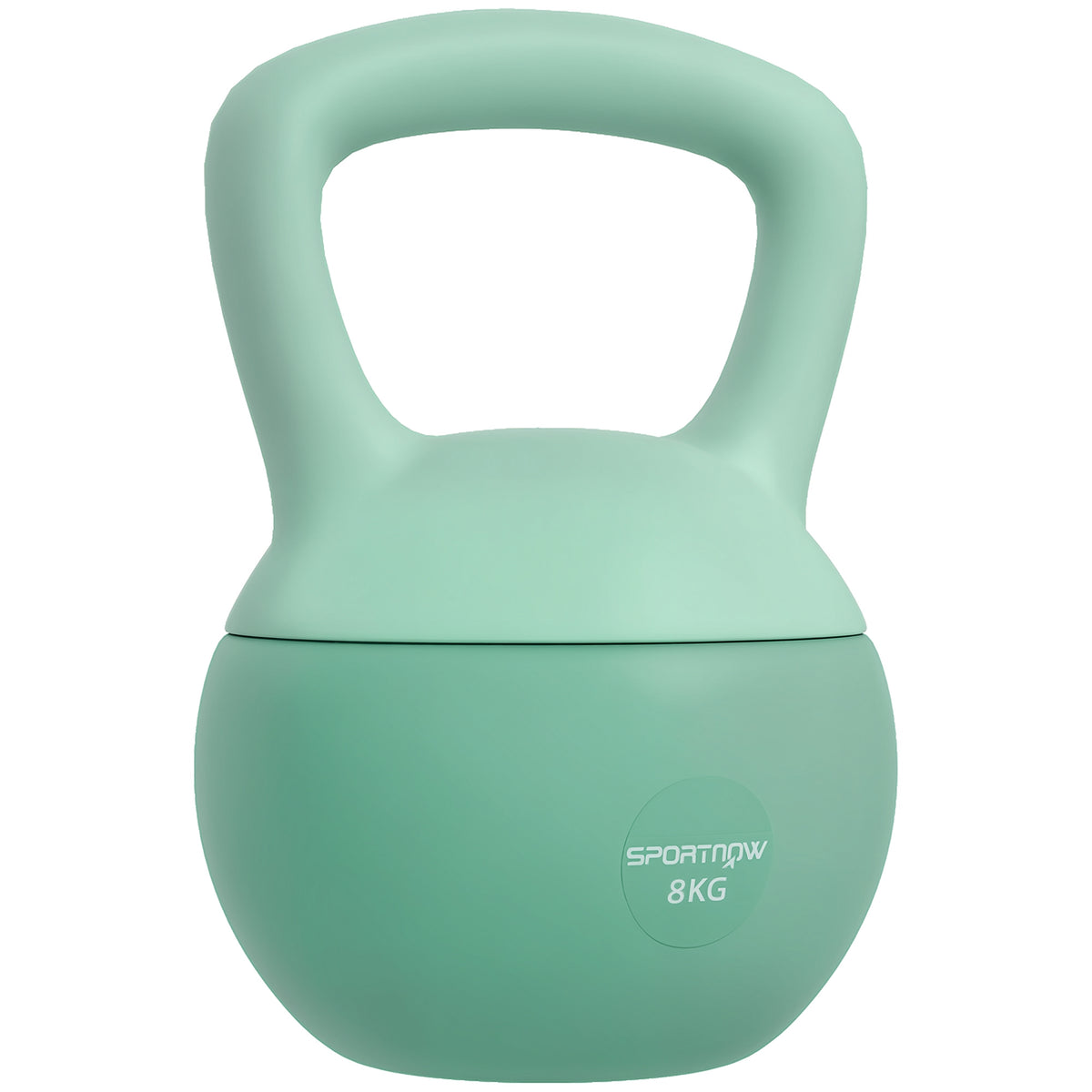 Kettlebell de 8 kg Pesa Russa Preenchida de Areia Metálica e Alça Antiderrapante para Treino de Musculação em Casa Ginásio 19x19x28 cm Verde — foto 1