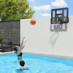 Tabela de Basquetebol de Parede Painel de Basquetebol para Interior e Exterior com Painel Inquebrável de 110x75 cm e Rede Resistente a Rasgos para Adultos e Crianças Preto — foto 7