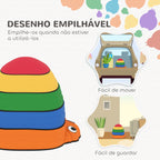 Conjunto de Pedras de Equilíbrio Empilháveis para Crianças de 5 Peças Jogo de Equilíbrio para Crianças acima dos 2 Anos Forma de Joaninha Antiderrapantes para Interior e Exterior Multicolor — foto 6