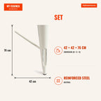 Pack 4 Bancos Meyer Vintage 73 cm — Branco vintage — Infografia | Infographic — dimensions