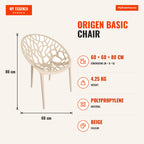 Cadeira Origen Basic — Beige — Infografia | Infographic — dimensions