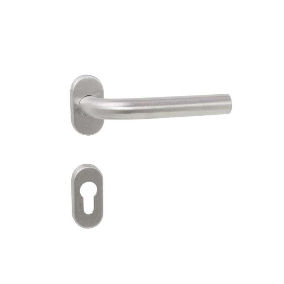Puxador Porta C/Entrada Cilindro Inox — foto 1