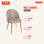Cadeira Hill Tecido — Beige — Infografia | Infographic — dimensions