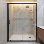 Frontal de Duche Portas de Correr Vidro Transparente 185x160cm — foto 1