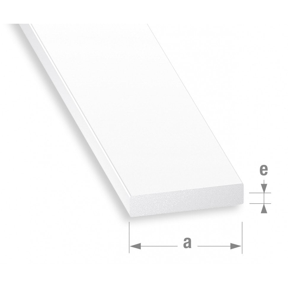 Perfil Plano PVC Branco 20x5mm-1m — foto 1