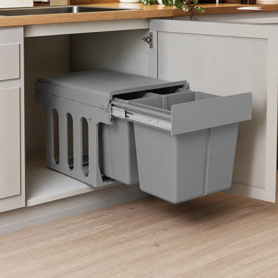 Built-in Bin with 3 Removable Containers Total Capacity 31L (15L+8Lx2)