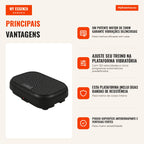 Plataforma Vibratória com 120 Níveis de Intensidade 5 Programas Controle Remoto Ecrã LED para Fortalecimento Muscular Preto — infografia 1