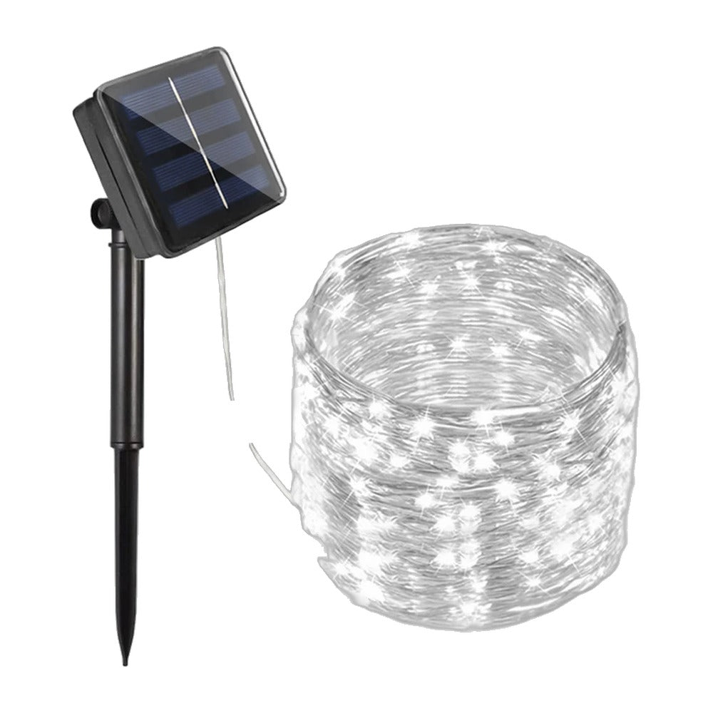 7m/12m/22/32m solar led luz de fadas ao ar livre festão led à prova dwaterproof água - 1xWhite 7M 50LED — foto 1 (fundo branco)