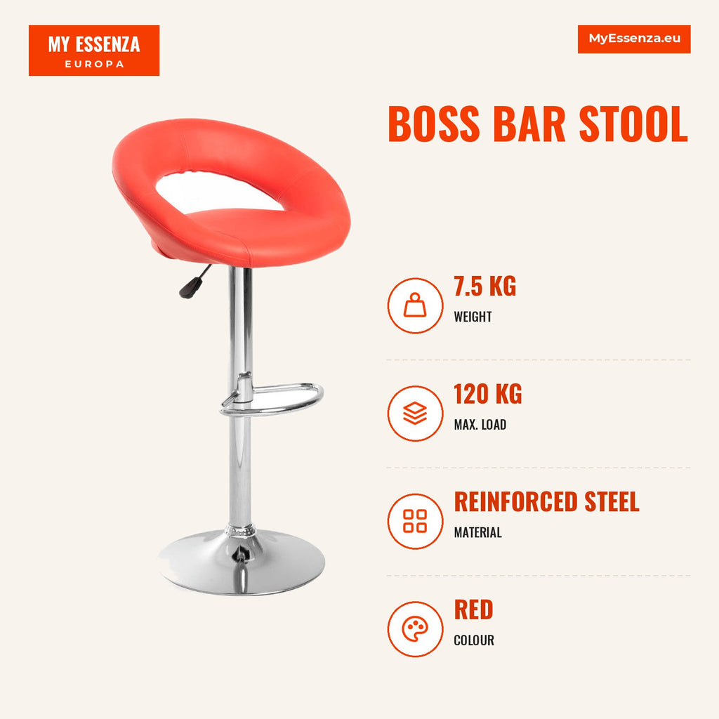 Banco Boss — Vermelho — Infografia | Infographic — dimensions