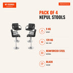 Pack 4 Bancos Nepul — Preto — Infografia | Infographic — dimensions