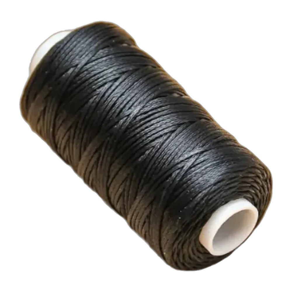Fio cera para costura de couro, 50m de comprimento, prático, para diy, sapateira - Preto-50m-1 unidade — foto 1 (fundo branco)
