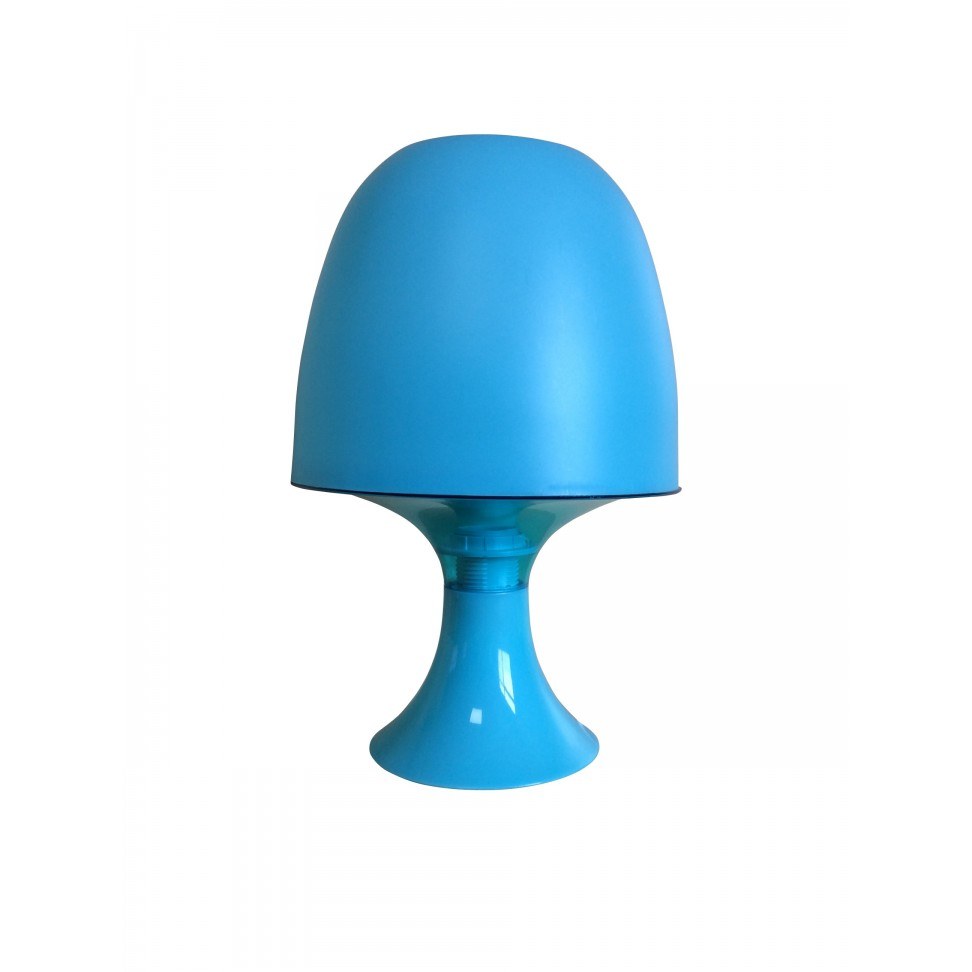 Candeeiro de mesa em plástico azul com base E14 — foto 1