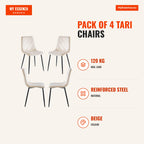Pack 4 Cadeiras Tari — Beige — Infografia | Infographic — dimensions