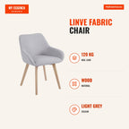 Cadeira Linve Tecido — Cinza claro — Infografia | Infographic — dimensions