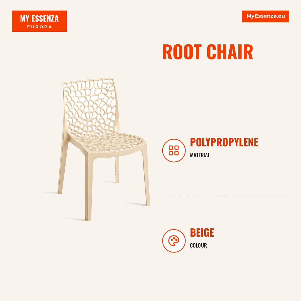 Cadeira Root — Beige — Infografia | Infographic — dimensions