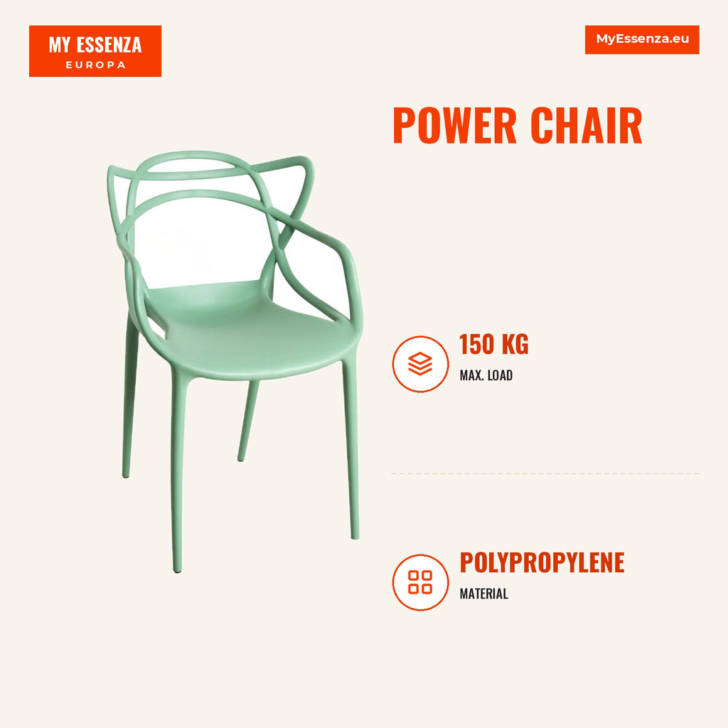 Cadeira Power — Celadon — Infografia | Infographic — dimensions