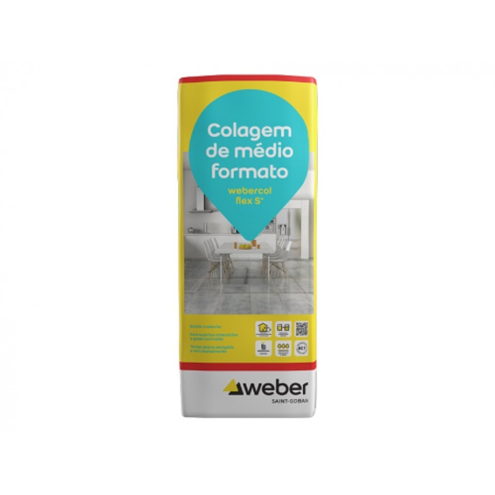 Cimento cola Webercol Flex S+ Cinza 25 kg — foto 1