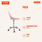 Pack 4 Cadeiras Klober Office — Rosa — Infografia | Infographic — dimensions
