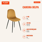 Cadeira Delpa — Mostarda — Infografia — medidas