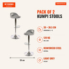 Pack 2 Bancos Kumpi — Cinza claro — Infografia | Infographic — dimensions