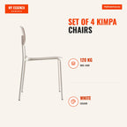Pack 4 Cadeiras Kimpa — Branco — Infografia | Infographic — dimensions