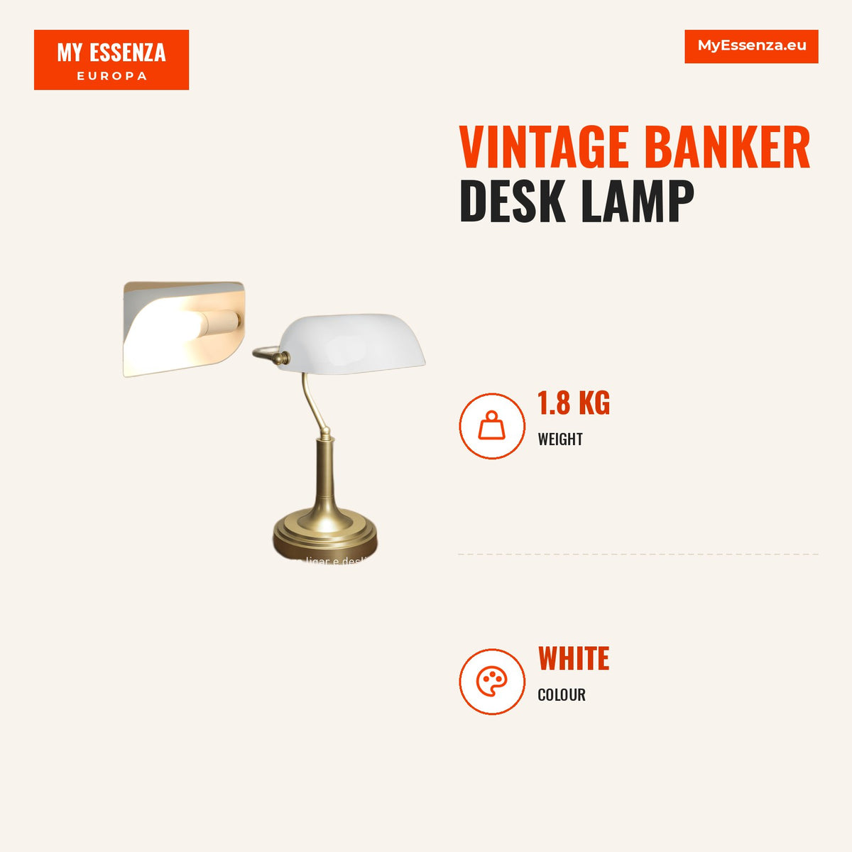 Candeeiro de Mesa Banqueiro Candeeiro de Mesa Vintage E27 com Ecrã Orientável a 45° Interruptor Basculante para Casa Escritório Biblioteca 26,8x22x39, — Infografia | Infographic — dimensions