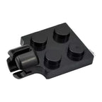 Moc blocos de construção peças técnicas buraco cinto horizontal pequena base bola - Preto-20 unidades — foto 1 (fundo branco)