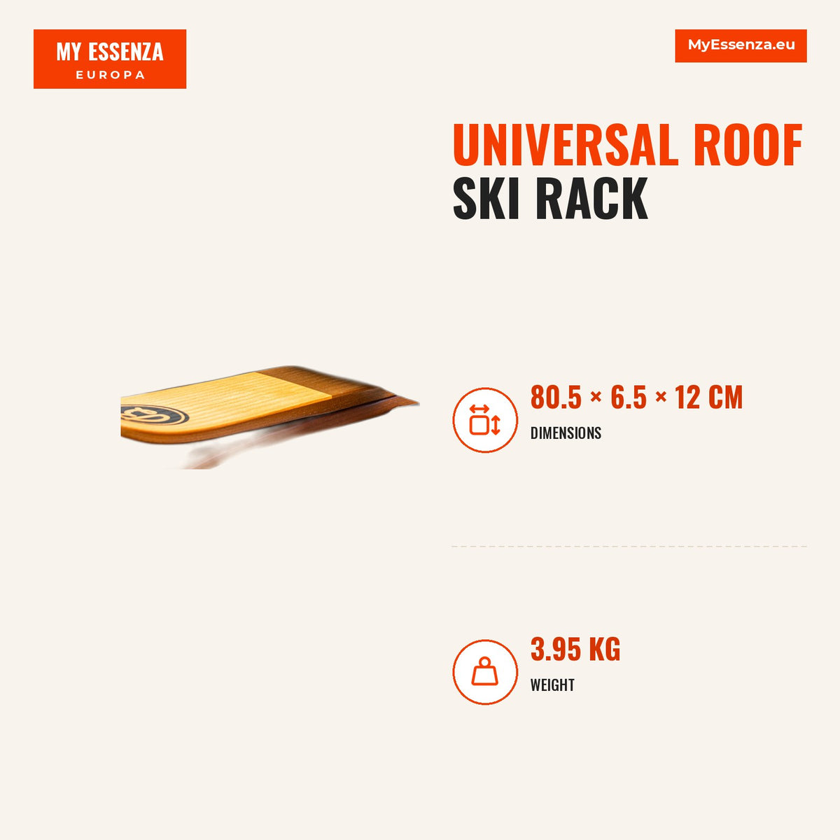 Portasquis teto universal 80,5 cm com fechadura — Infografia | Infographic — dimensions