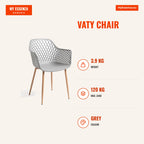 Cadeira Vaty — Cinza — Infografia | Infographic — dimensions