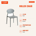 Cadeira Roller — Cinza escuro — Infografia | Infographic — dimensions