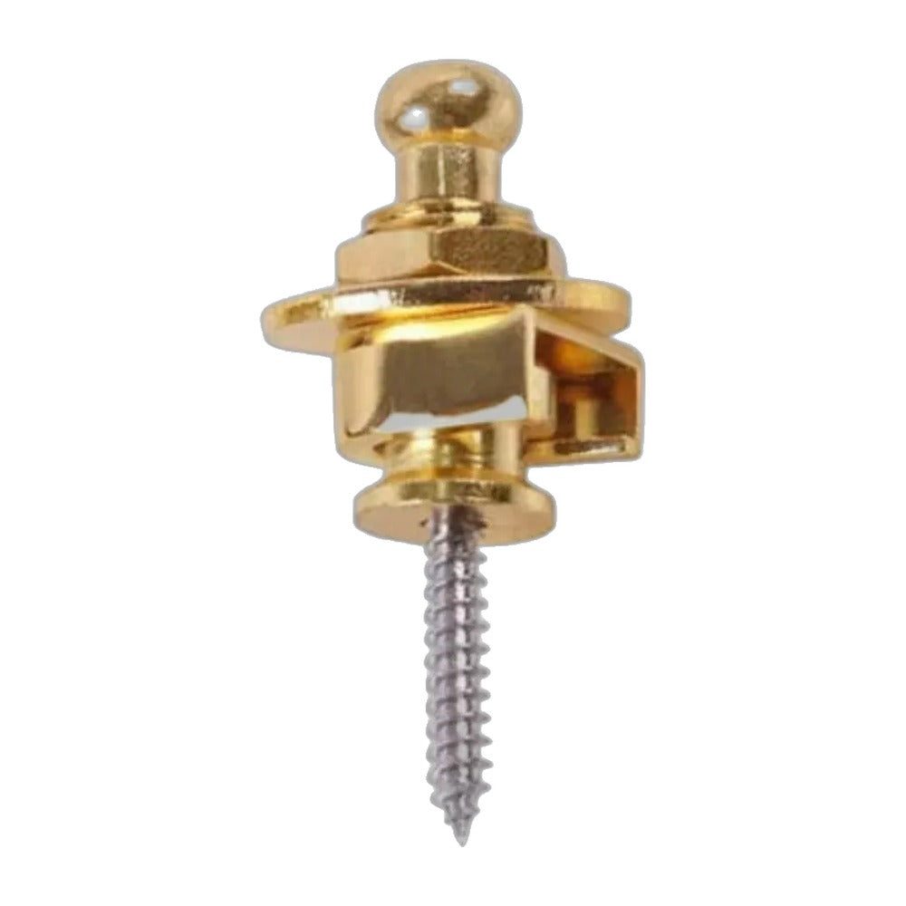 Botões de alça de guitarra, 1/2 peças, fechaduras de alça de guitarra premium - Dourado 1 unidade — foto 1 (fundo branco)